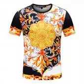 versace t-shirt slim en pur coton barocco acanthus a236028